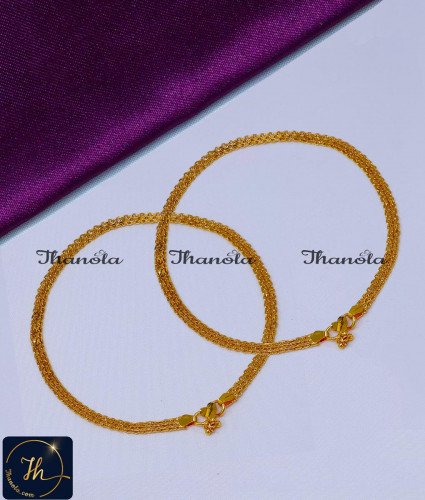 Real Gold Design Daily Use Artificial Payal anklet, kolusu, payal, payal design, latest payal design, simple payal design, payal design for girl, Payal design simple, Payal design gold, Payal design gold latest