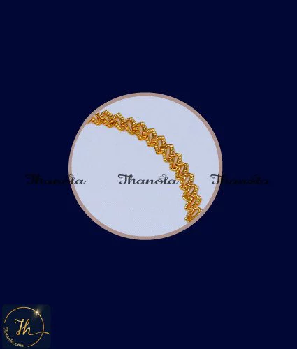 Modern Zic Zac Pattern Gold Payal Design Daily Use anklet, kolusu, payal, payal design, latest payal design, simple payal design, payal design for girl, Payal design simple, Payal design gold, Payal design gold latest