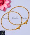 Cute Chain Pattern Gold Kolusu Design for Women simple payal design, payal design for girl, Payal design simple, one gram gold plated anklets, 1 gram gold anklets designs, gold plated anklets, , gold plated anklet for women, artificial anklet