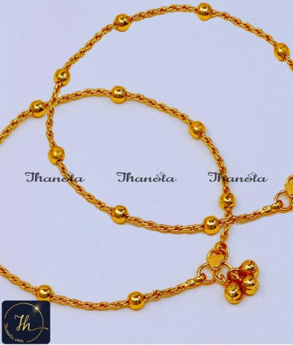Elegant Daily Use 1 Gram Gold Anklets Designs one gram gold plated anklets, 1 gram gold anklets, 1 gram gold anklets designs, anklet designs, anklet designs gold, gold kolusu design