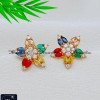 ERA2525 - Premium Gold Plated Multi Colour Stone Stud Earrings
