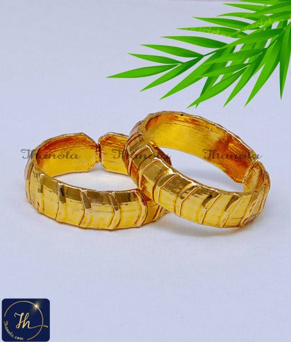 Pure Impon Jewelry Daily Wear Adjustable Metti Design 1 gram gold Toe Rings