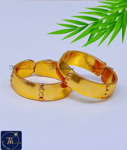 Bridal Wear Five Metal One Gram Gold Toe Rings minji design gold