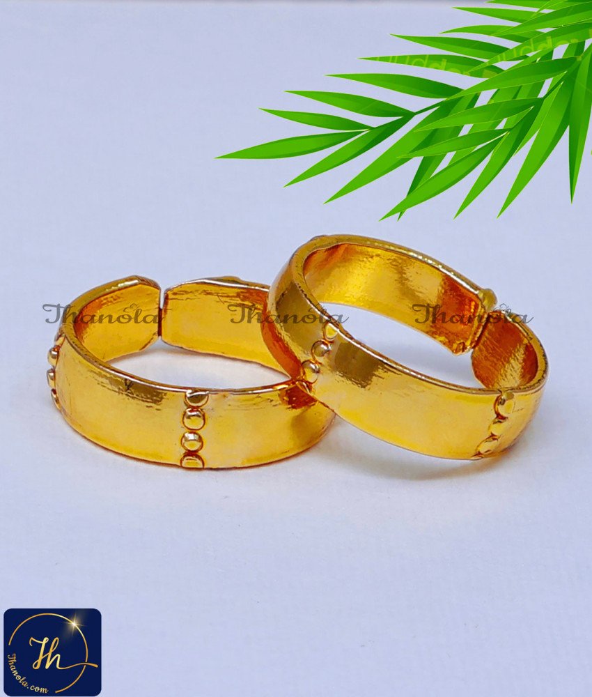 Bridal Wear Five Metal One Gram Gold Toe Rings minji design gold