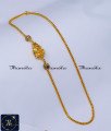New Model Stone Ball Lakshmi Mugappu Chain Gold Lakshmi mugappu designs, mugappu chain latest designs, gold plated mugappu chain online, one gram gold mugappu chain, mugappu chain, mugappu chain online, mugappu thali chain, mugappu pendant chain, thali mugappu design, thali chain mugappu design