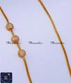Gold Plated Daily Wear White Stone Mugappu Thali Chain peacock mugappu chain, mugappu chain latest designs, gold plated mugappu chain online, one gram gold mugappu chain, mugappu chain, mugappu chain online, mugappu thali chain, mugappu pendant chain, thali mugappu design, thali chain mugappu design