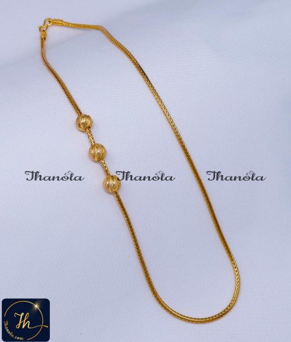 Gold Model New Model Mugappu Thali Chain Without Stone mugappu thali chain designs, mugappu new model gold thali chain designs, thali chain with mugappu, murukku thali chain mugappu designs, mugappu thali chain designs gold, mugappu chain gold designs, gold plated mugappu chain online