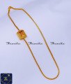 Latest Lakshmi Pendant Double Side Mugappu Thali Chain Lakshmi mugappu designs, mugappu chain latest designs, gold plated mugappu chain online, one gram gold mugappu chain, mugappu chain, mugappu chain online, mugappu thali chain, double side mugappu thali chain, lakshmi mugappu chain
