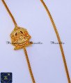 Trendy Double Side Lakshmi Pendant Mugappu Chain Lakshmi mugappu designs, mugappu chain latest designs, gold plated mugappu chain online, one gram gold mugappu chain, mugappu chain, mugappu chain online, mugappu thali chain, double side mugappu thali chain, lakshmi mugappu chain
