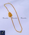 Gold Model Lakshmi Double Side Mugappu Without Stone Lakshmi mugappu designs, mugappu chain latest designs, gold plated mugappu chain online, one gram gold mugappu chain, mugappu chain, mugappu chain online, mugappu thali chain, double side mugappu thali chain, lakshmi mugappu chain