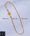 new model mugappu thali chain without stone, thali chain mugappu design without stone, gold plated mugappu chain online, double side mugappu thali chain, mugappu thali chain new design, side mugappu thali chain, Lakshmi mugappu designs