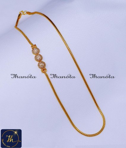 White Stone Mugappu New Model Gold Thali Chain Designs diamond mugappu chain design, mugappu chain latest designs, gold plated mugappu chain online, one gram gold mugappu chain, mugappu chain, mugappu chain online, mugappu thali chain, mugappu pendant chain, thali mugappu design, thali chain mugappu design