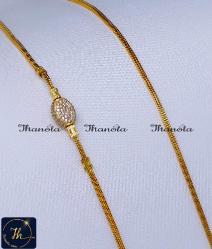 Latest Collection Diamond Mugappu Thali Chain Design diamond mugappu thali chain, mugappu chain latest designs, gold plated mugappu chain online, one gram gold mugappu chain, mugappu chain, mugappu chain online, mugappu thali chain, mugappu pendant chain, thali mugappu design, thali chain mugappu design