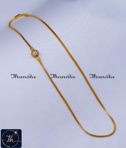 Simple Gold Design Gold Plated Mugappu Chain Online diamond mugappu thali chain, mugappu chain latest designs, gold plated mugappu chain online, one gram gold mugappu chain, mugappu chain, mugappu chain online, mugappu thali chain, mugappu pendant chain, thali mugappu design, thali chain mugappu design
