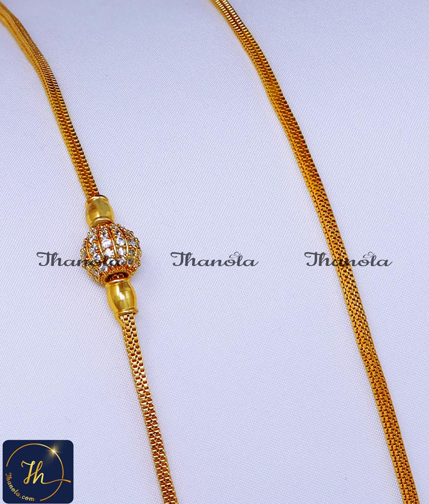 Simple Gold Design Gold Plated Mugappu Chain Online diamond mugappu thali chain, mugappu chain latest designs, gold plated mugappu chain online, one gram gold mugappu chain, mugappu chain, mugappu chain online, mugappu thali chain, mugappu pendant chain, thali mugappu design, thali chain mugappu design