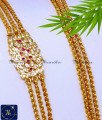 Impon 3 Line Gold Plated Mugappu Thali Chain Design mugappu chain designs in grt