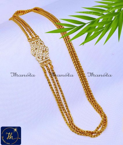South Indian Impon 3 Line Mugappu Thali Chain Designs Impon jewellery with price in india