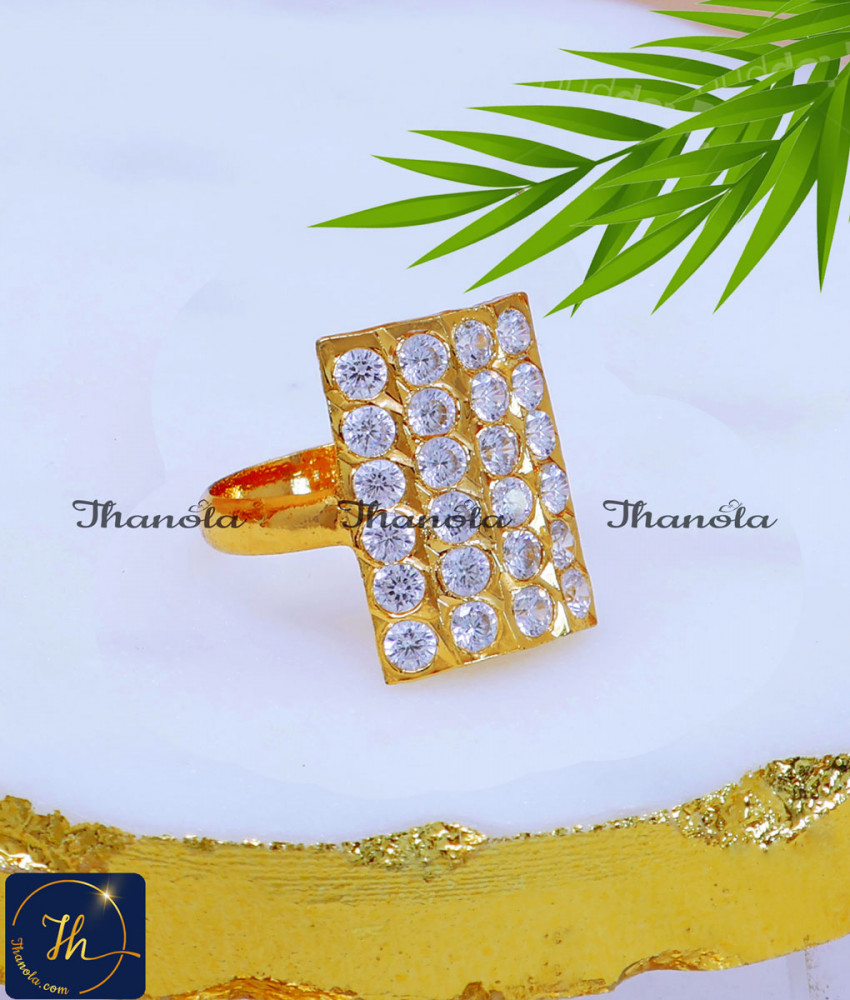Attractive White Stone 1 Gram Gold Ring for Male white stone ring for men, ring for men, gold ring for men, simple ring for men