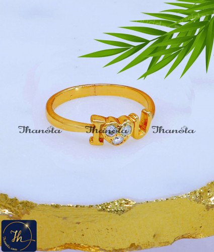 Impon Jewellery White Stone I Love You Ring i love you ring gold, impon jewellery online shopping, impon ring, original impon ring, impon ring for girls, impon ring for women