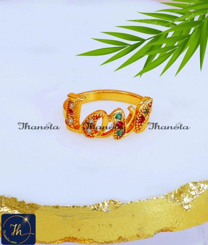 One Gram Gold Simple Stone Ring Design for Female double heart ring design, impon jewellery online shopping, impon ring, original impon ring, impon ring for girls, impon ring for women