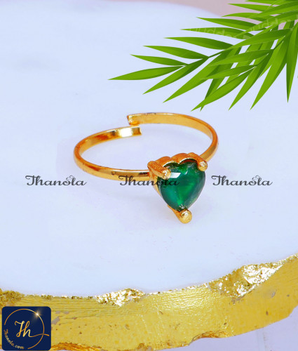Trendy Adjustable Big Stone Emerald Ring for Women impon jewellery, impon jewellery online shopping, impon ring, original impon ring, impon ring for girls, emerald ring design