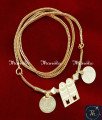 Traditional Shiva Parvati Thali Saradu Chain for Women thali chain design gold 3 savaran