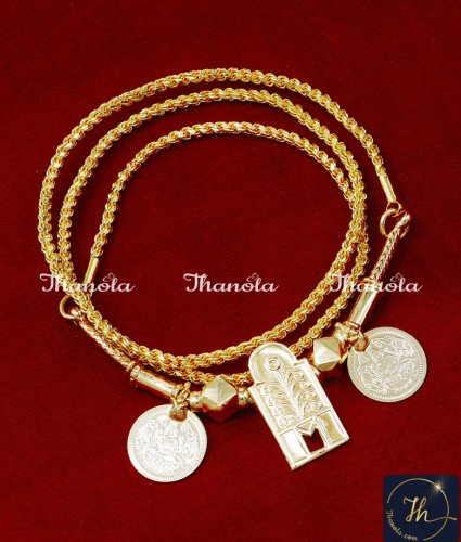 1 Gram Gold Plated Gounder Thennai Maram Thali Chain adi dravidar low caste sc caste thali design