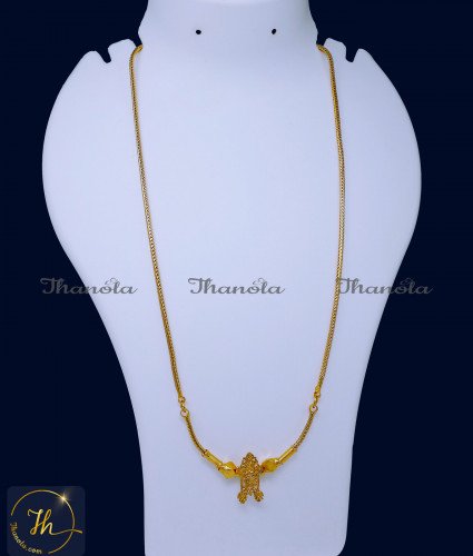 1 Gram Gold Plated Long Annalakshmi Thali Chain Design tamil chettiar thali design