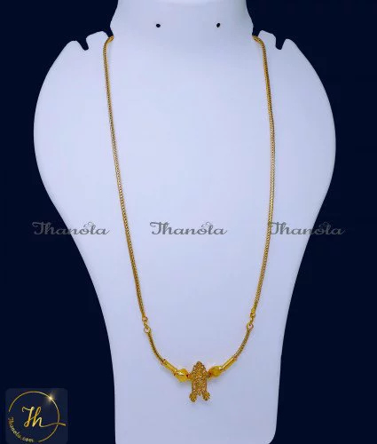1 Gram Gold Plated Long Annalakshmi Thali Chain Design tamil chettiar thali design