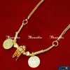 THN1027 - Gold Plated Vishnu Naman Thoppa Thali Chain Online
