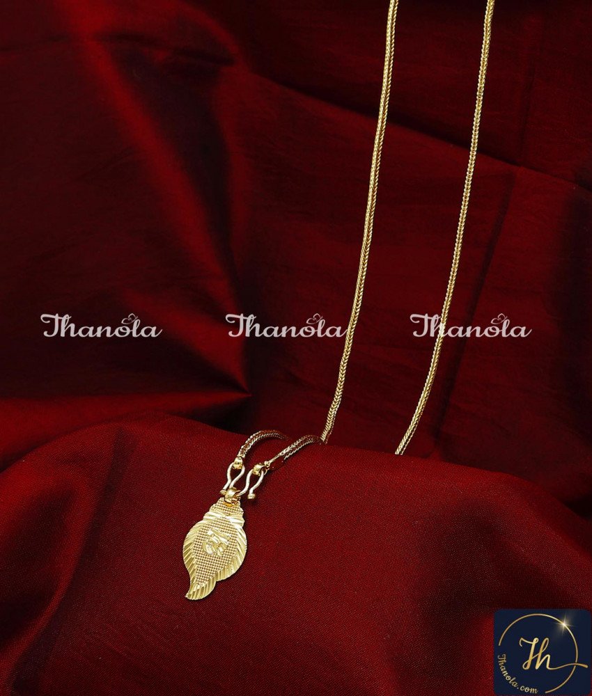 Gold Long Chain Daily Wear Kerala Nair Thali Designs nair kumbala thali