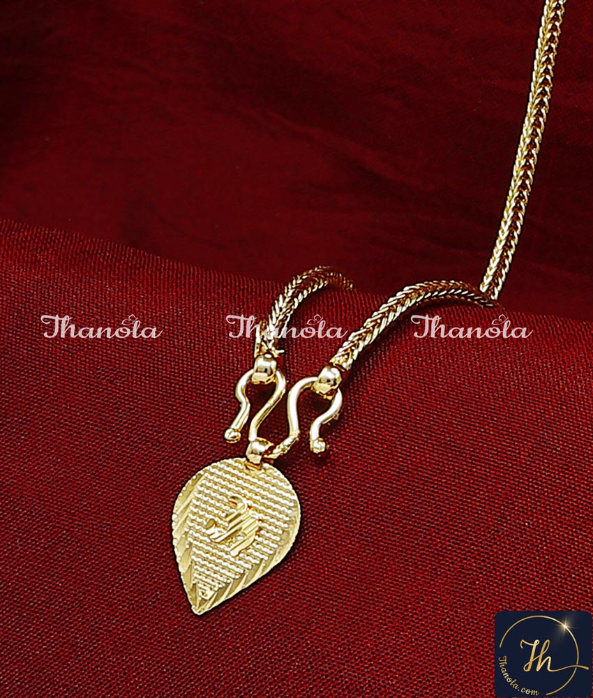 Traditional Long Yellow Gold Kerala Thali Design kerala thali mangalsutra