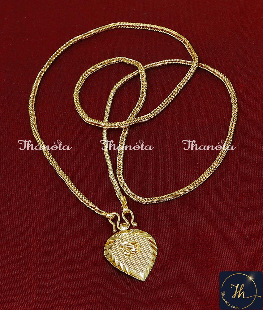 Traditional Long Yellow Gold Kerala Thali Design kerala thali mangalsutra