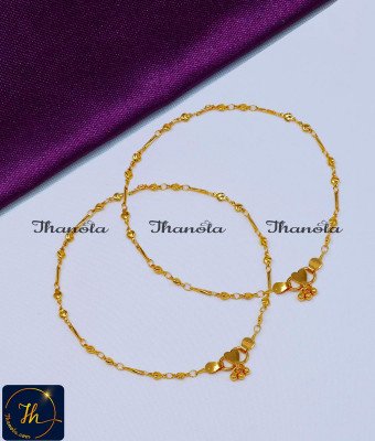 ANA1002 - 11 Inch Gold Plated Payal Design Light Weight Collection