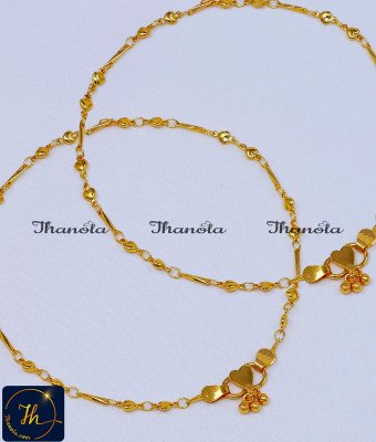 ANA1002 - 11 Inch Gold Plated Payal Design Light Weight Collection