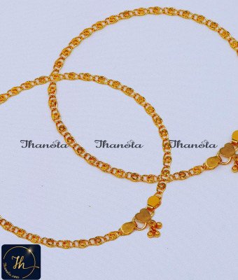 ANA1011 - 11 Inch Gold Plated Daily Wear Simple Payal Design