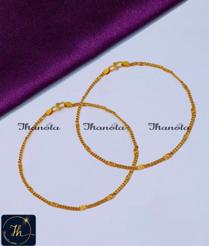 ANA1015 - 11 Inch Cute Simple Daily Use Gold Payal Design for Girl