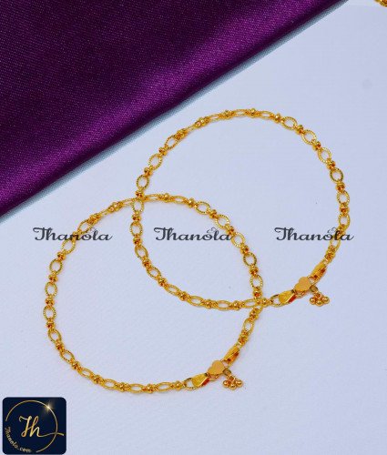 ANA1020 - 11 Inch Daily Wear Modern Simple Gold Anklet Designs