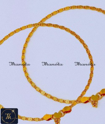 ANA1022 - 10.5 Inch Simple One Gram Gold Anklet Designs Light Weight