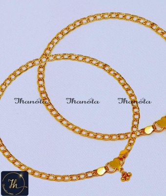 ANA1039 - 10 Inch Elegant Link Chain Gold Plated Anklets Online