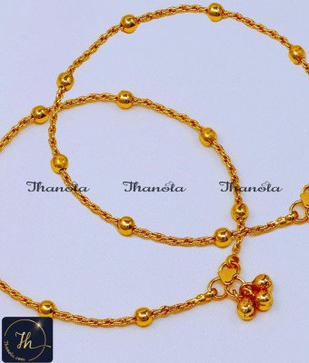 ANA1046 - 8.5 Inch Elegant Daily Use 1 Gram Gold Anklets Designs
