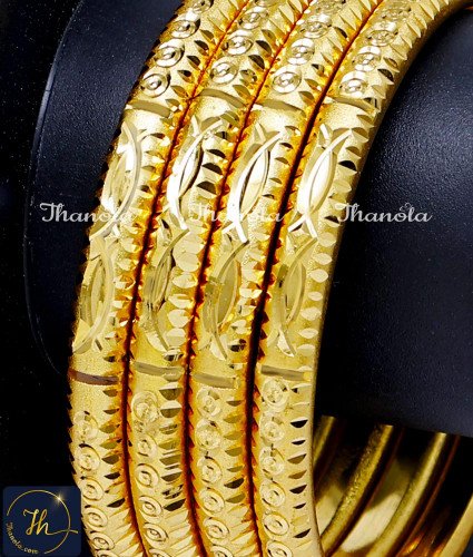 BNA1001 - 2.8 Size Latest Light Weight One Gram Gold Bangles Online