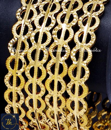 BNA1003 - 2.8 Bridal Wear Gold Design Indian Wedding Bangles Set