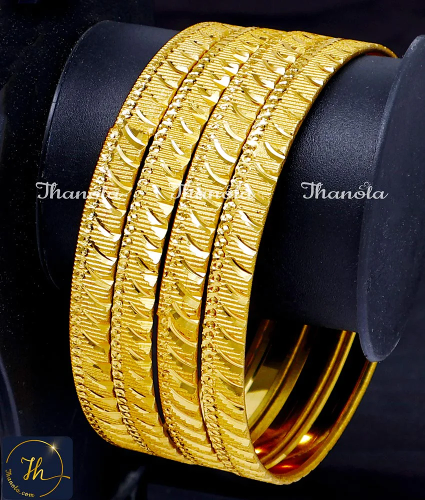 BNA1004 Bridal Gold Bangles Design Gold Plated Bangles Set