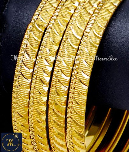 BNA1004 - 2.8 Bridal Gold Bangles Design Gold Plated Bangles Set
