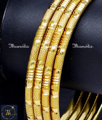BNA1007 - 2.8 Best Quality Daily Wear 1 Gram Gold Bangles Set