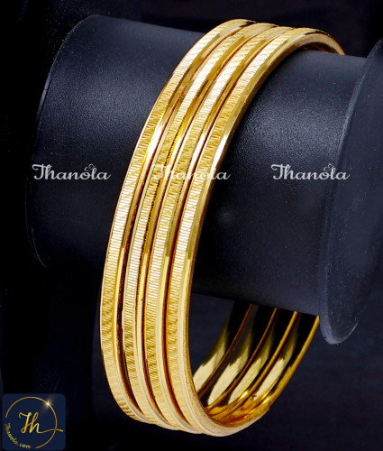 BNA1016 - 2.8 Latest Chidambaram Gold Covering Bangles Online