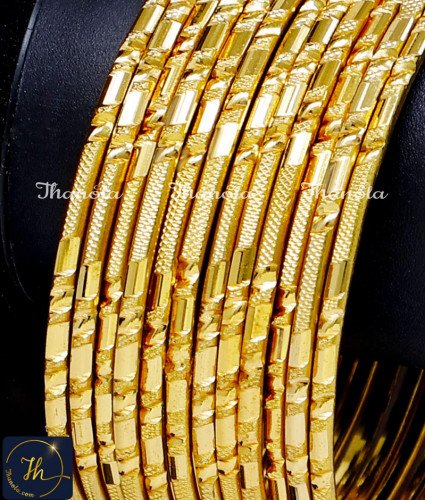 BNA1017 - 2.8 Bridal Wear Gold Plated Bangles for Wedding