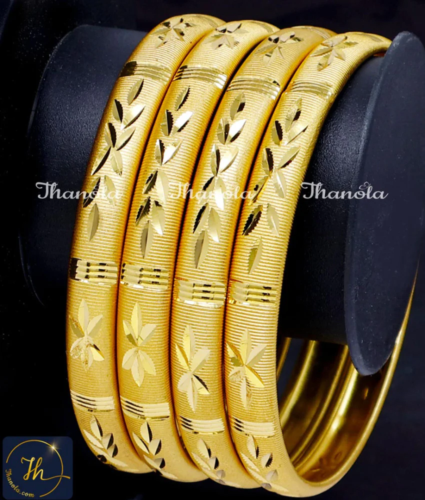 Buy Gold Forming 22k Gold Plated Bangles Set Online