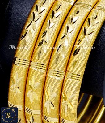 BNA1021 - 2.8 Gold Forming 22k Gold Plated Bangles Set Online